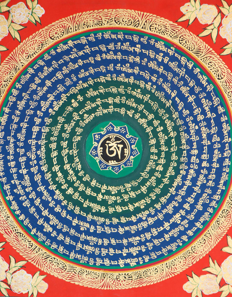 Mantra mandala Thangka achieve inner peace and harmony.