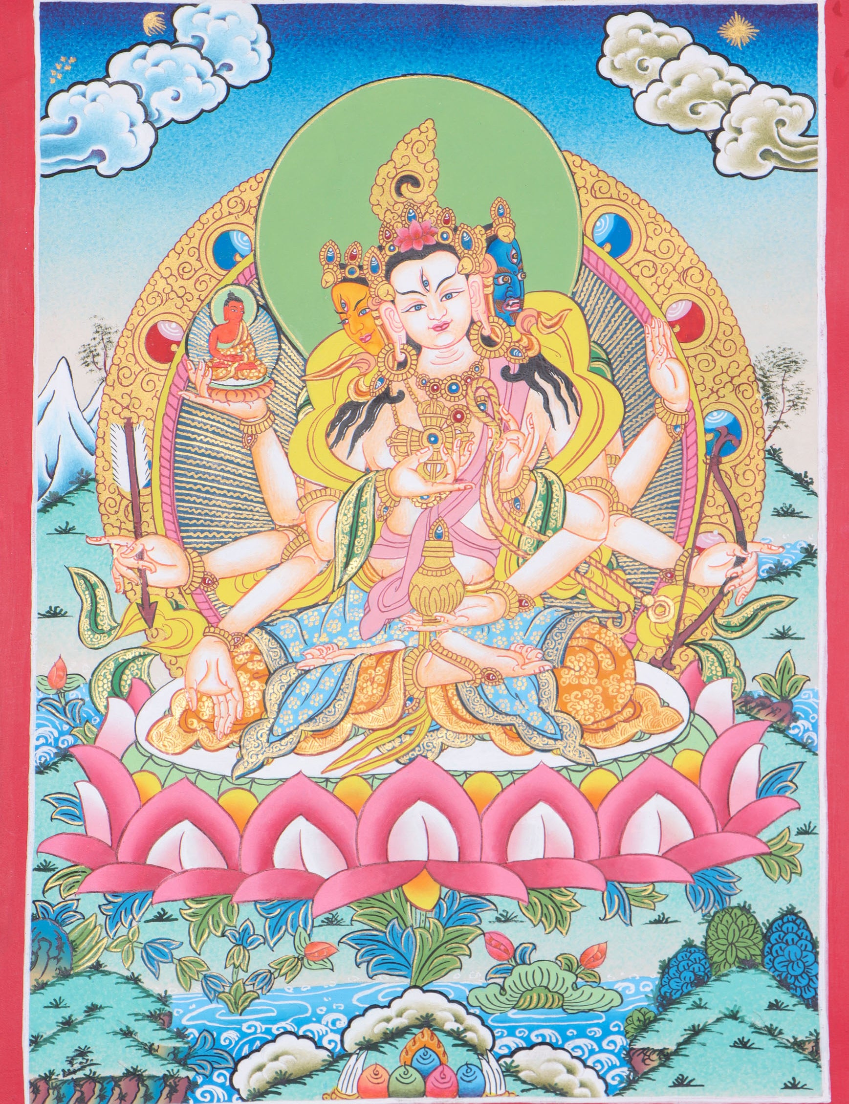 Namgyalma Thangka cultivates  compassion, wisdom, and spiritual transformation.