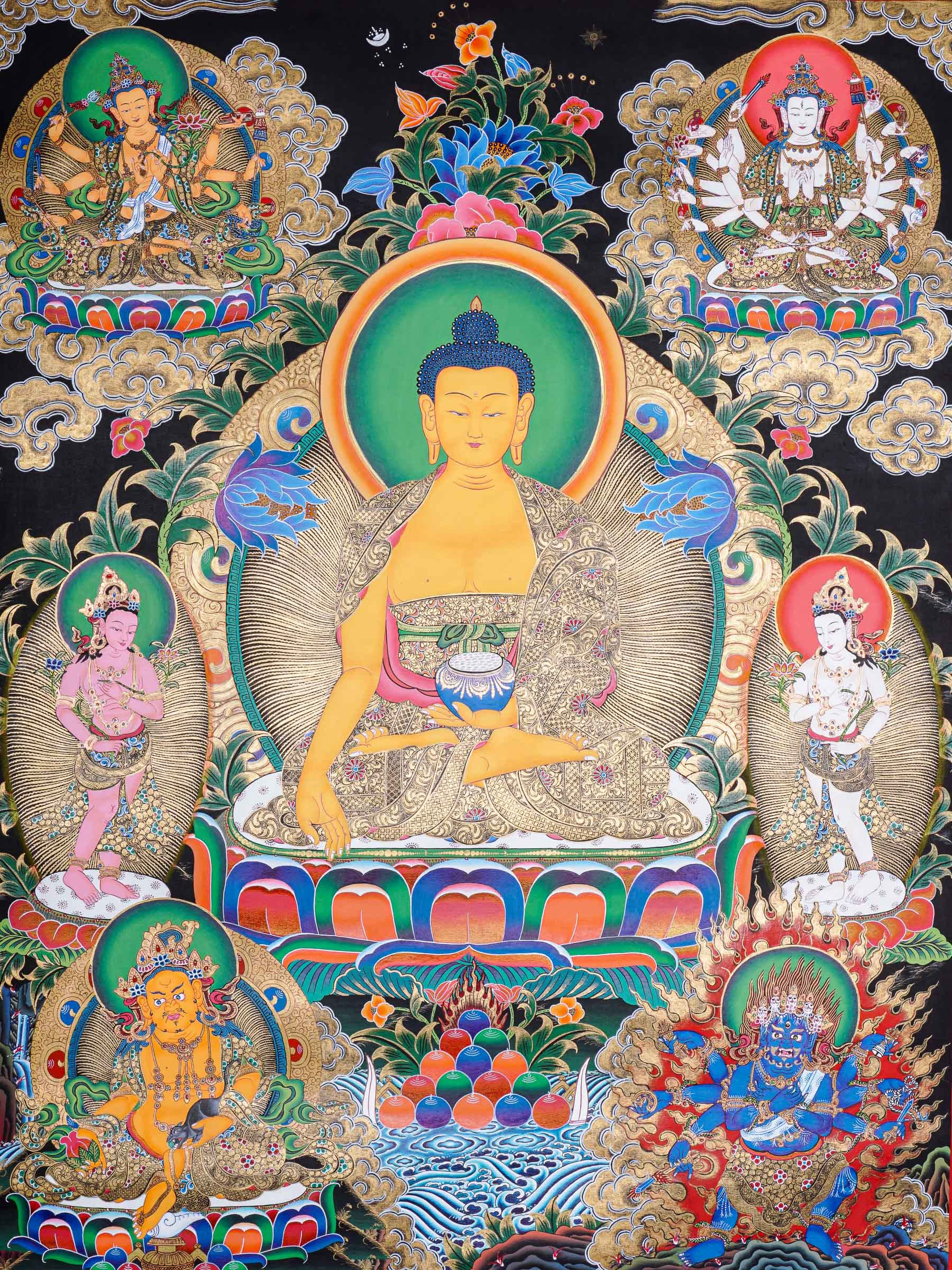 Shakyamuni Buddha Thangka - Tibetan Painting