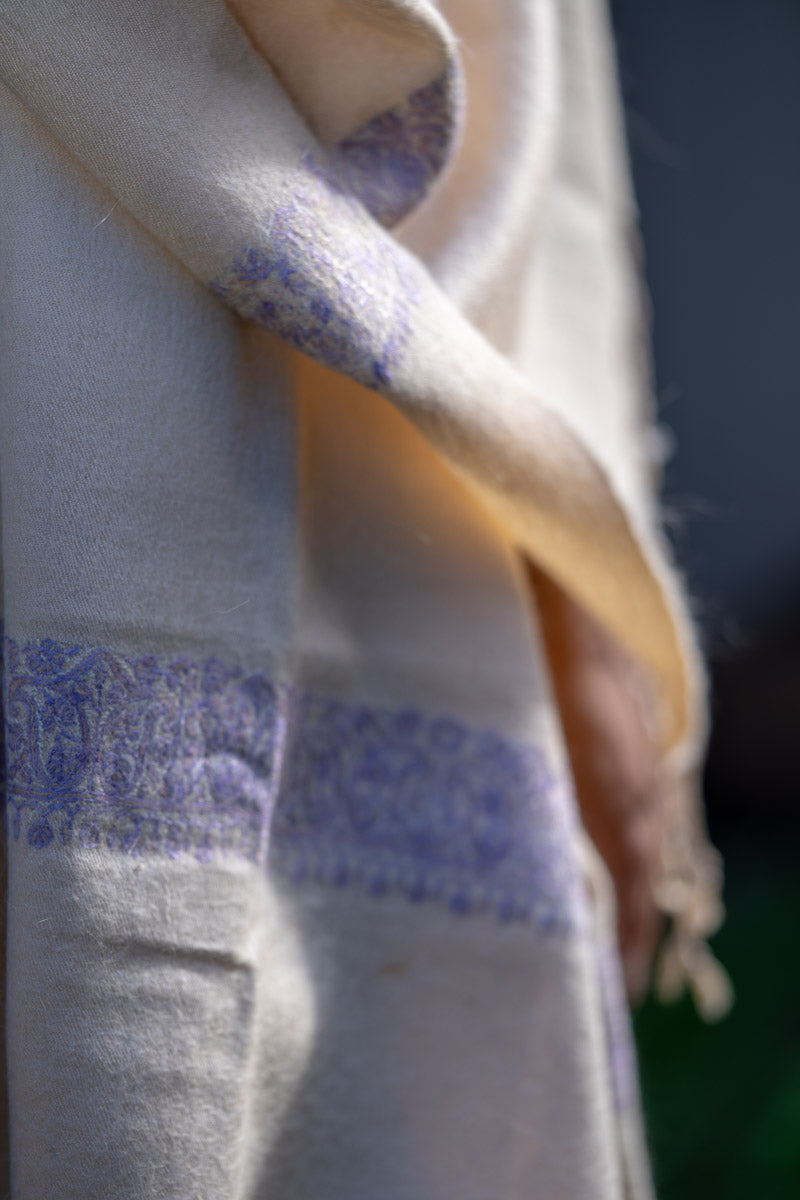 White Pashmina Shawl suitable for every season.