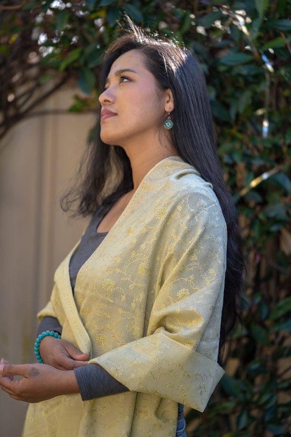  pashmina shawl with light embroidery work for summer or spring wear.