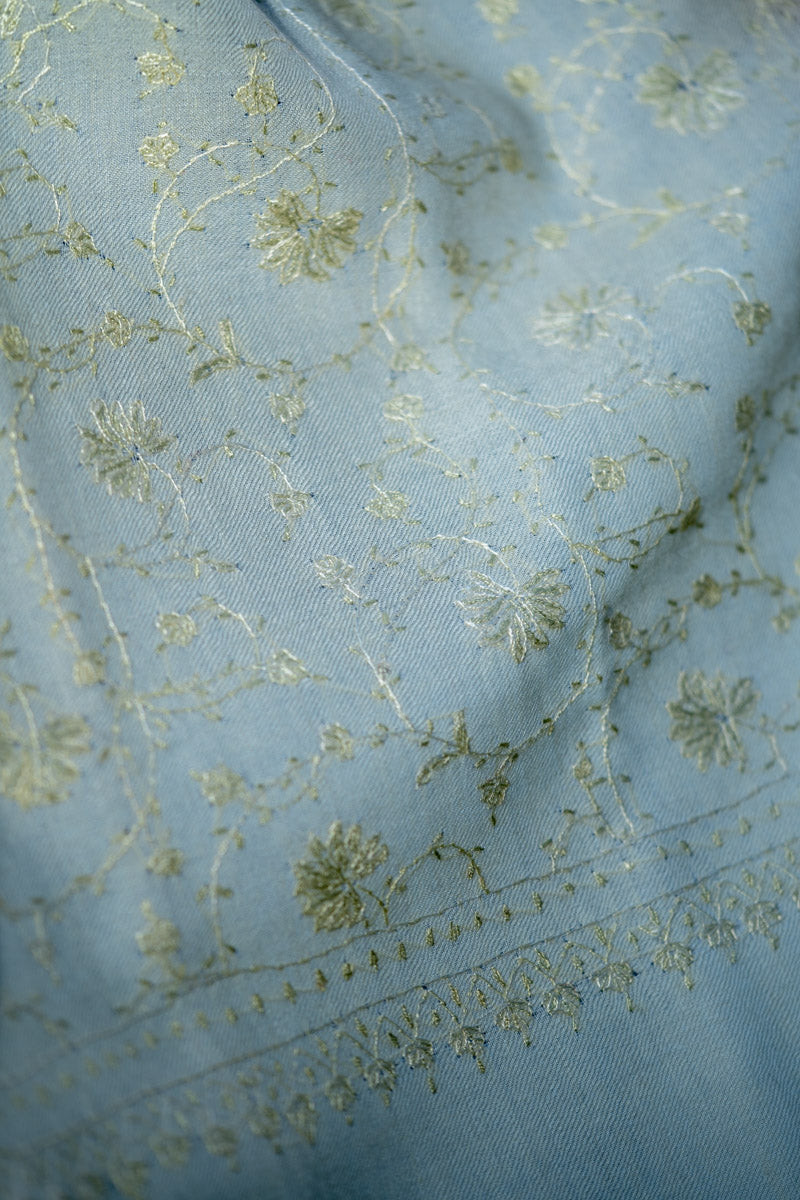  pashmina shawl with light embroidery work for summer or spring wear.