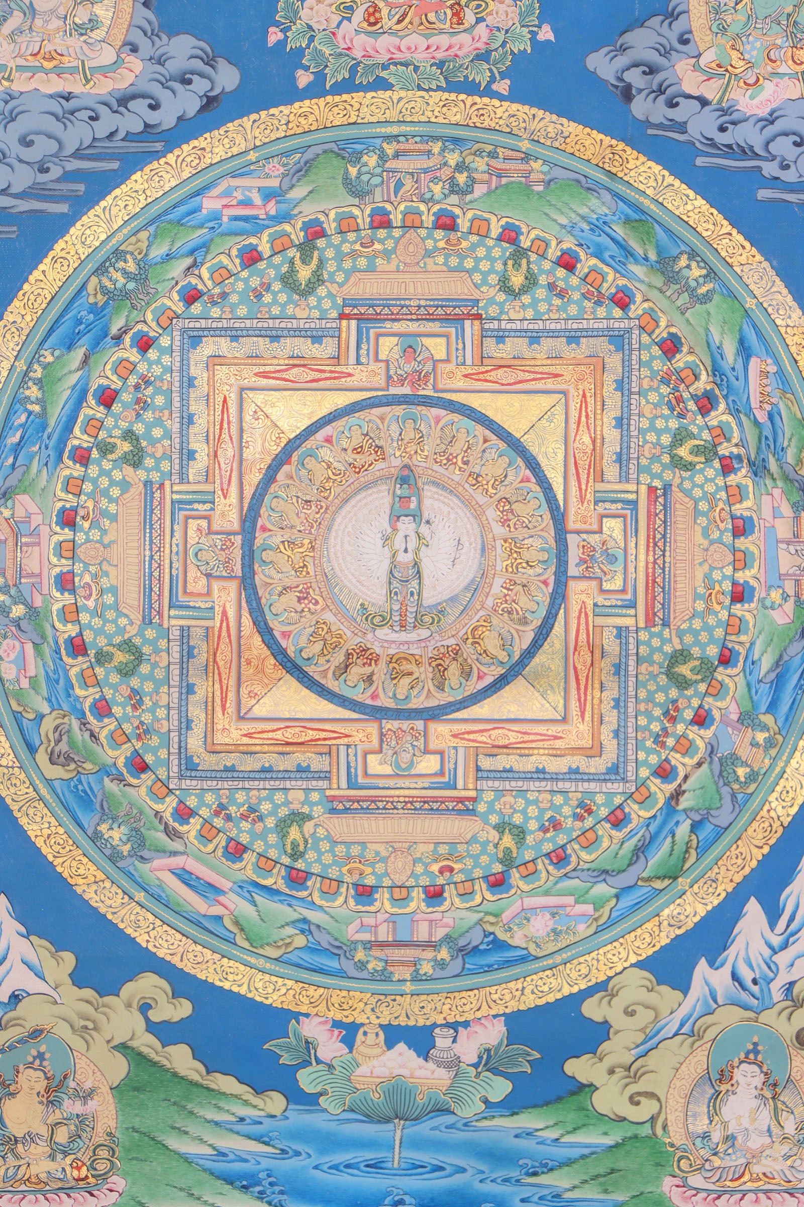 Lokeshwor Mandala Thangka for wall decor and spirituality.