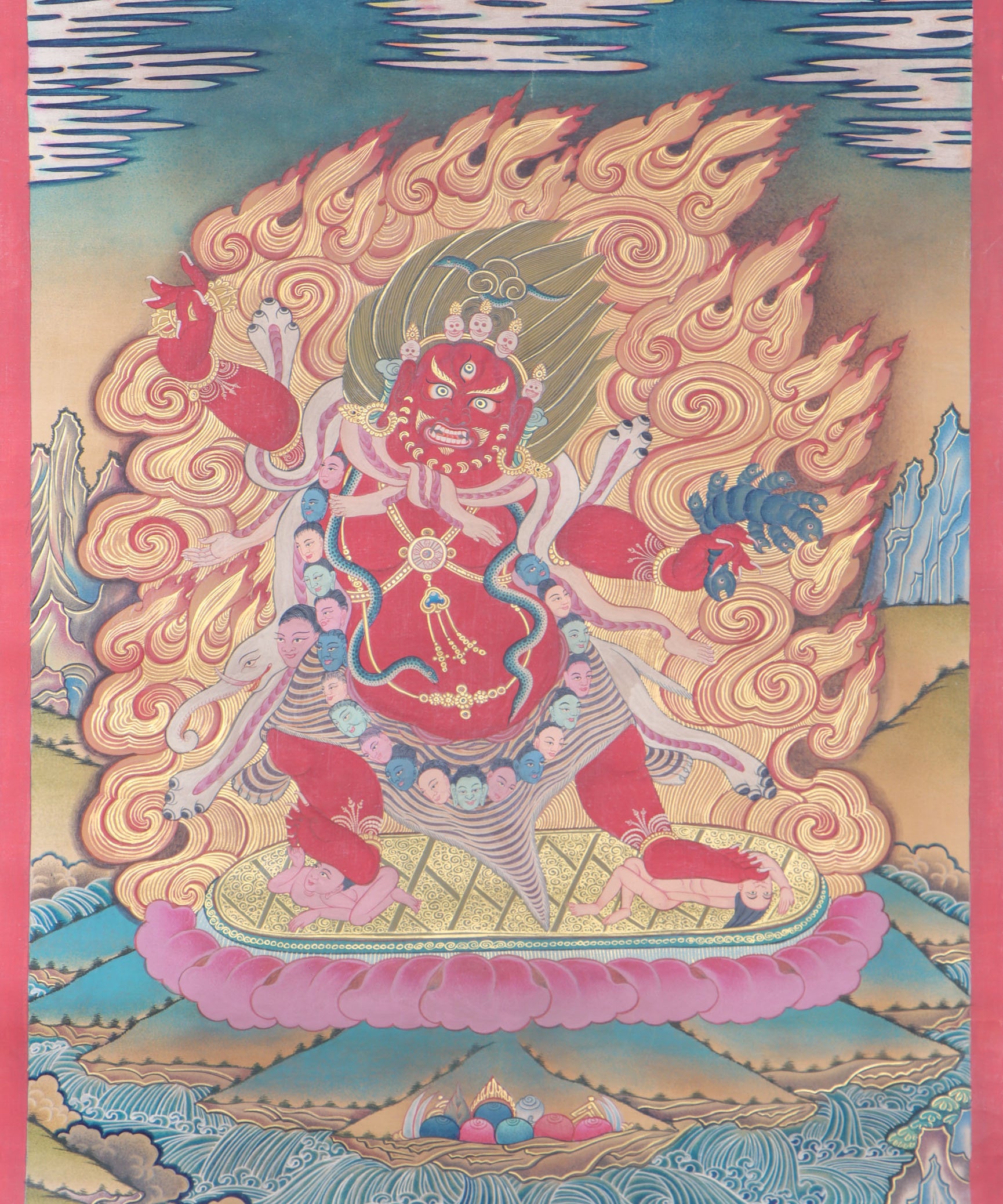 Mahakala Thangka for safeguarding and purifying power,