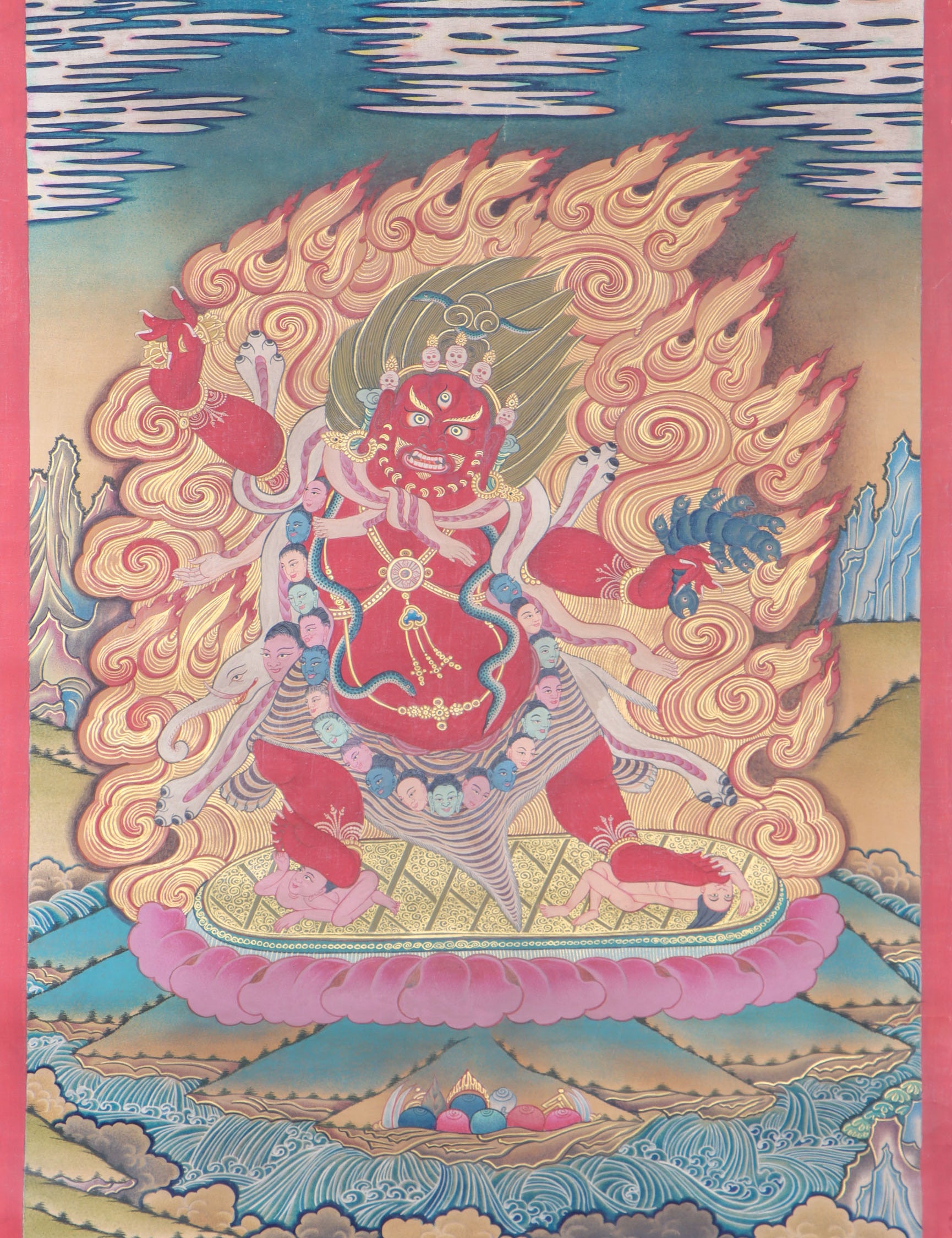 Mahakala Thangka for safeguarding and purifying power,