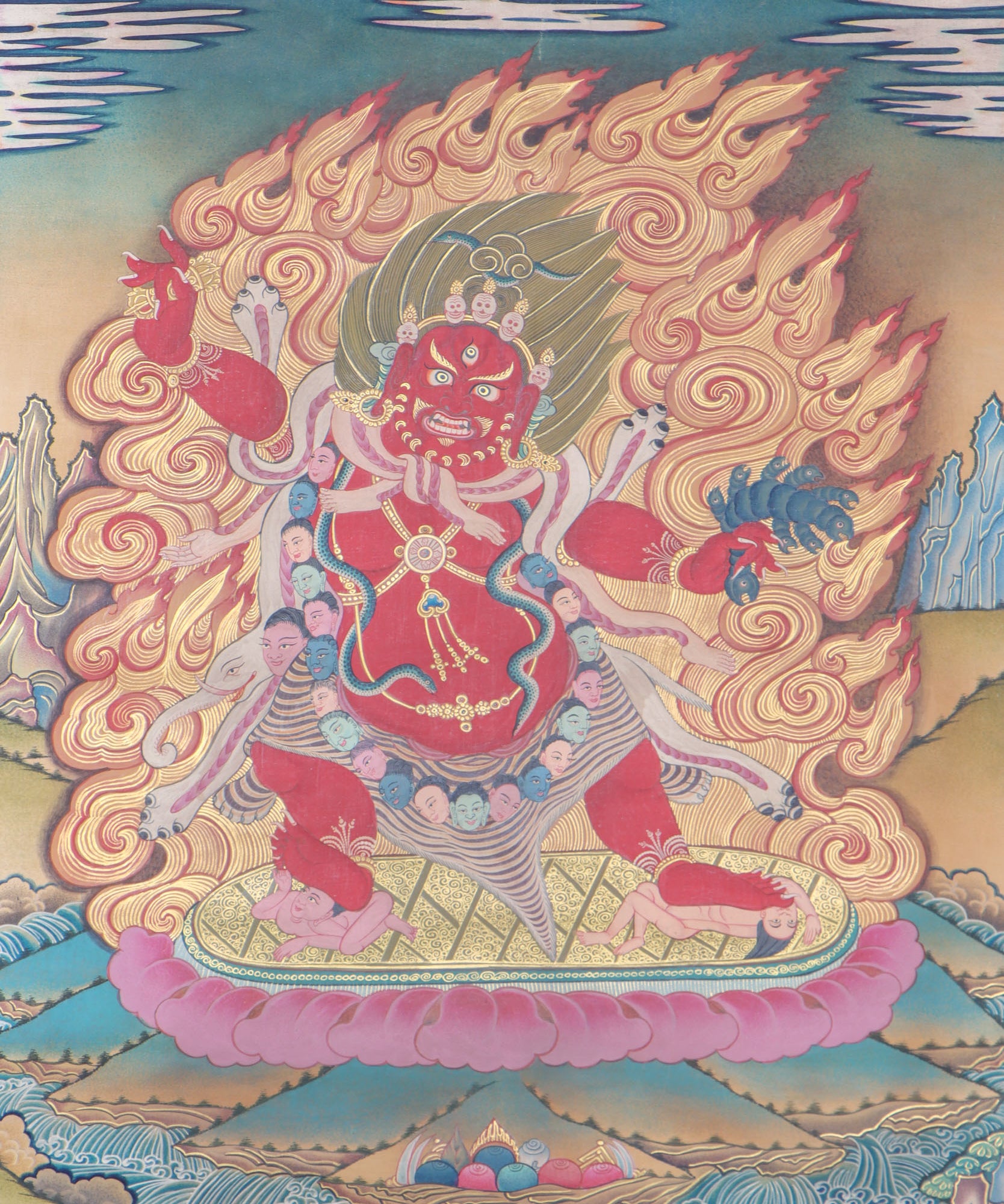 Mahakala Thangka for safeguarding and purifying power,