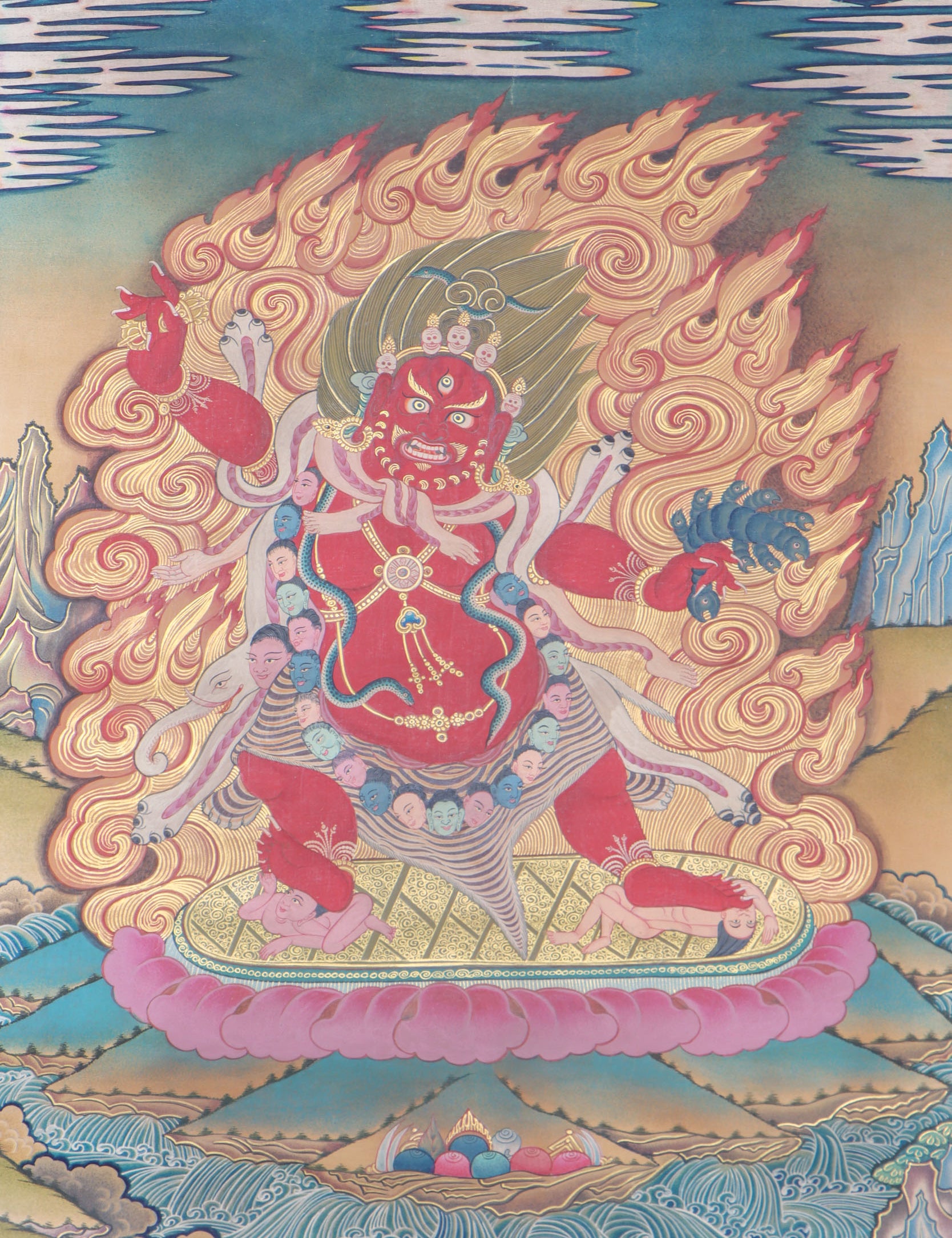 Mahakala Thangka for safeguarding and purifying power,