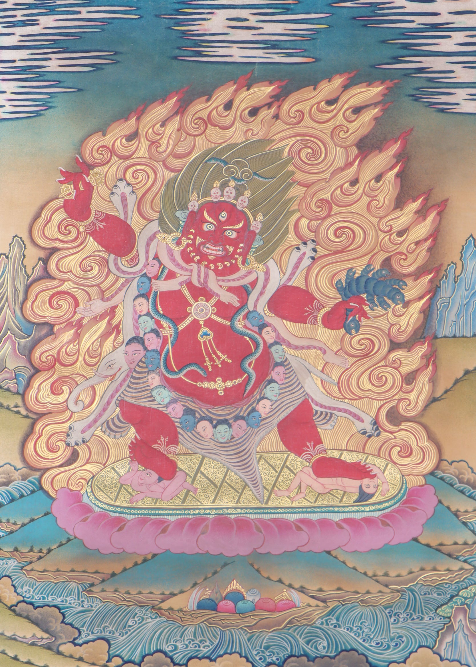 Mahakala Thangka for safeguarding and purifying power,
