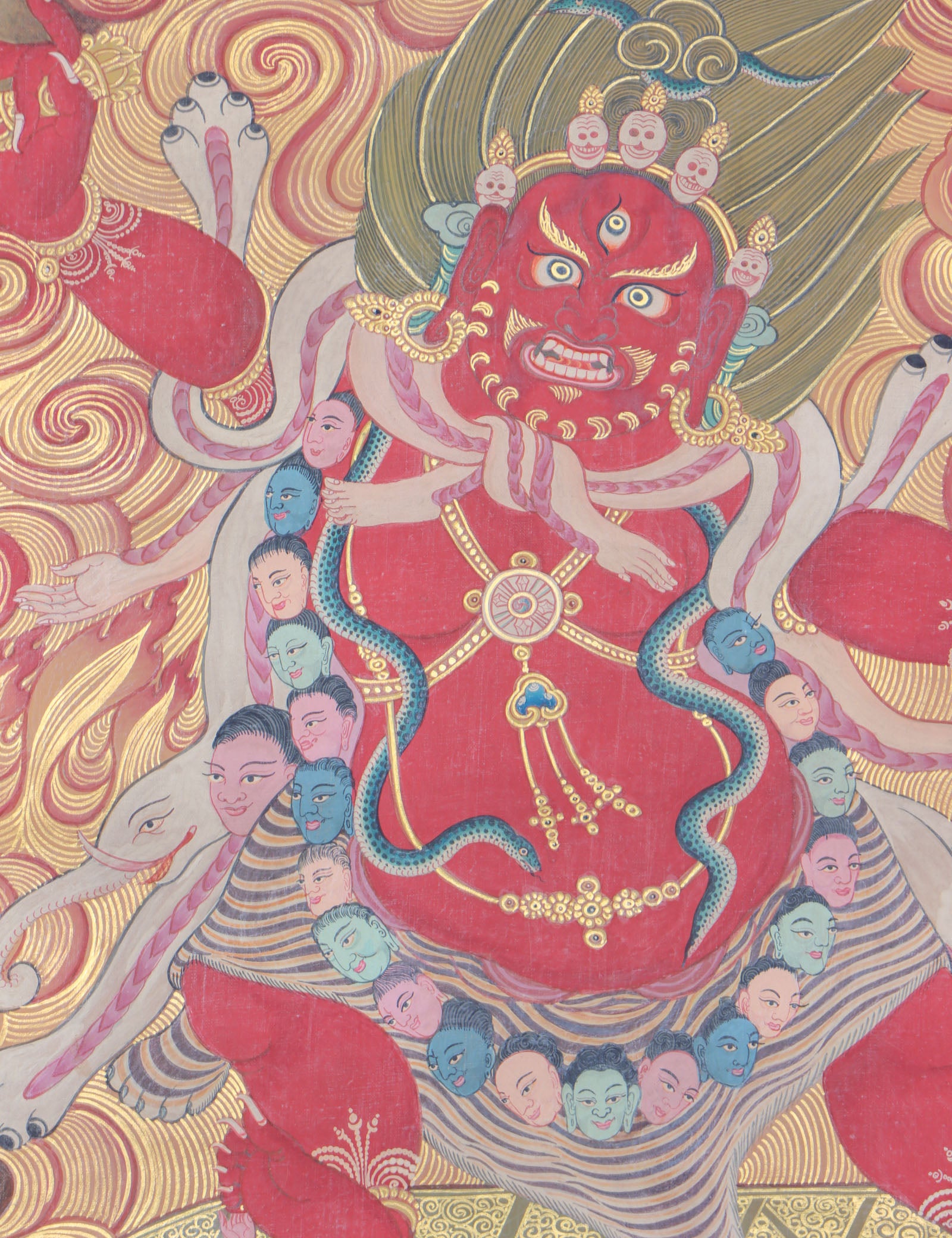Mahakala Thangka for safeguarding and purifying power,
