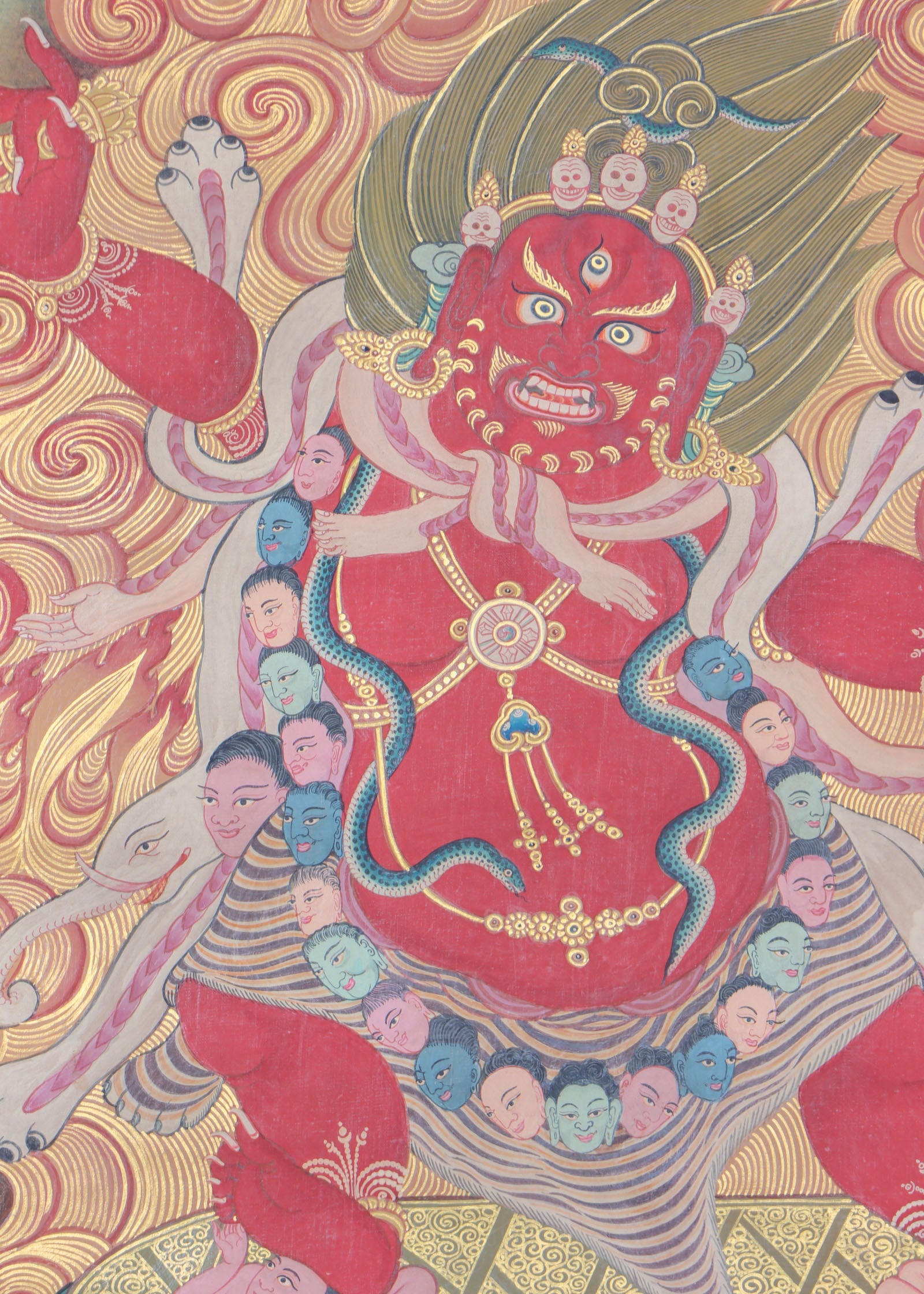 Mahakala Thangka for safeguarding and purifying power,