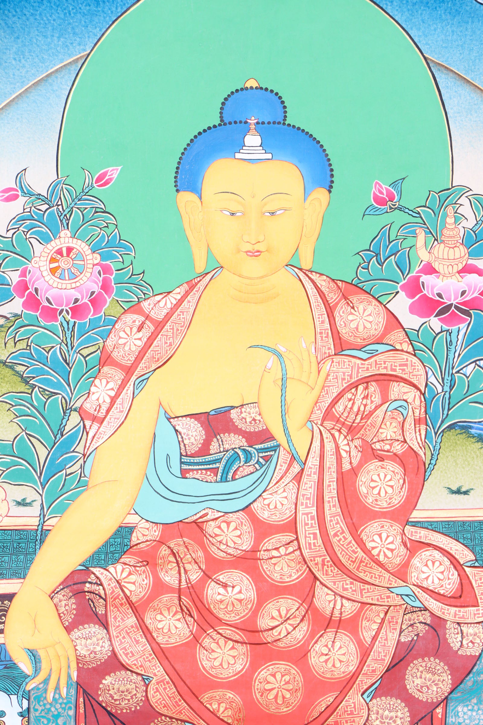 Maitreya Buddha Thangka for prayer and meditation.