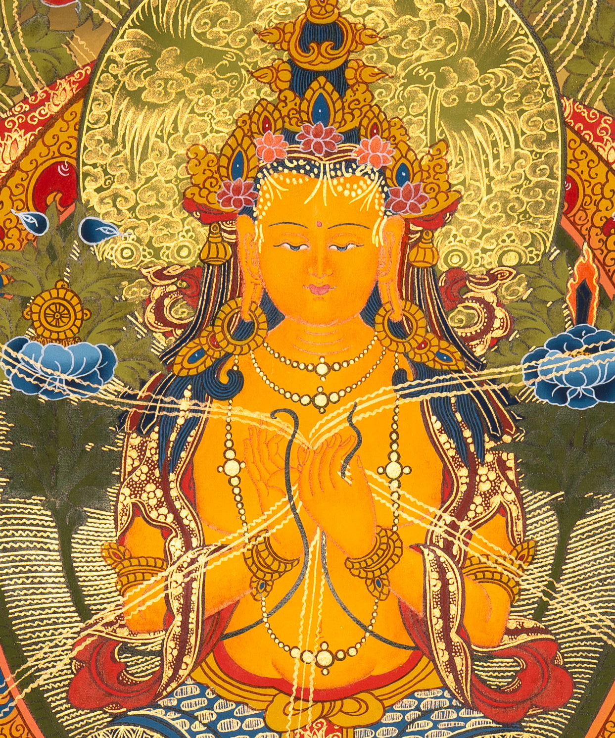 Maitreya Buddha Thangka - Sacred Painting