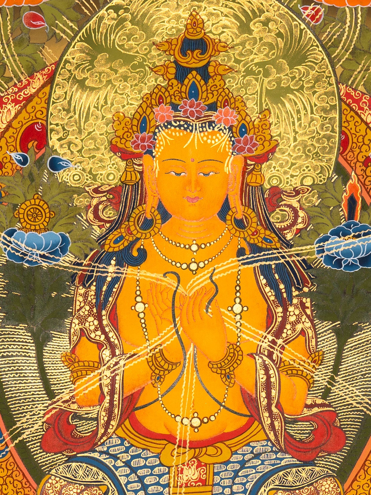 Maitreya Buddha Thangka - Sacred Painting