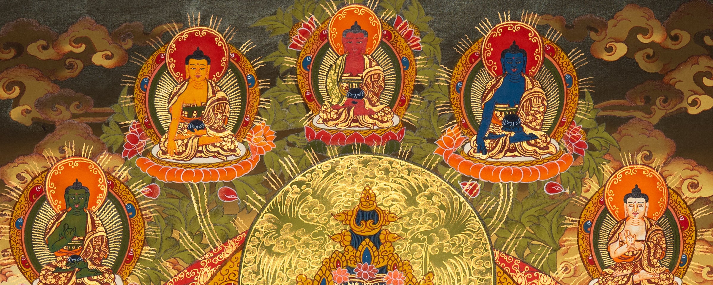 Maitreya Buddha Thangka - Sacred Painting