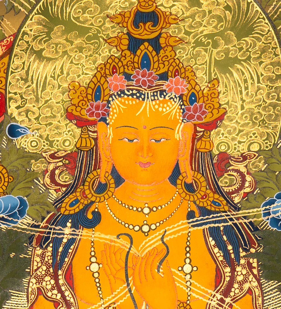 Maitreya Buddha Thangka - Sacred Painting