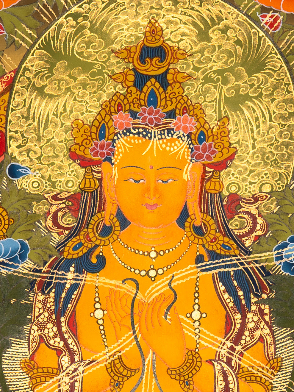 Maitreya Buddha Thangka - Sacred Painting