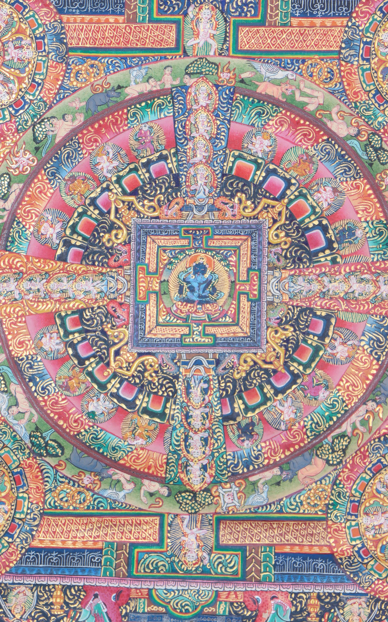  Vajradhara Mandala Thangka assists with meditation, contemplation, and the pursuit of wisdom and compassion. 