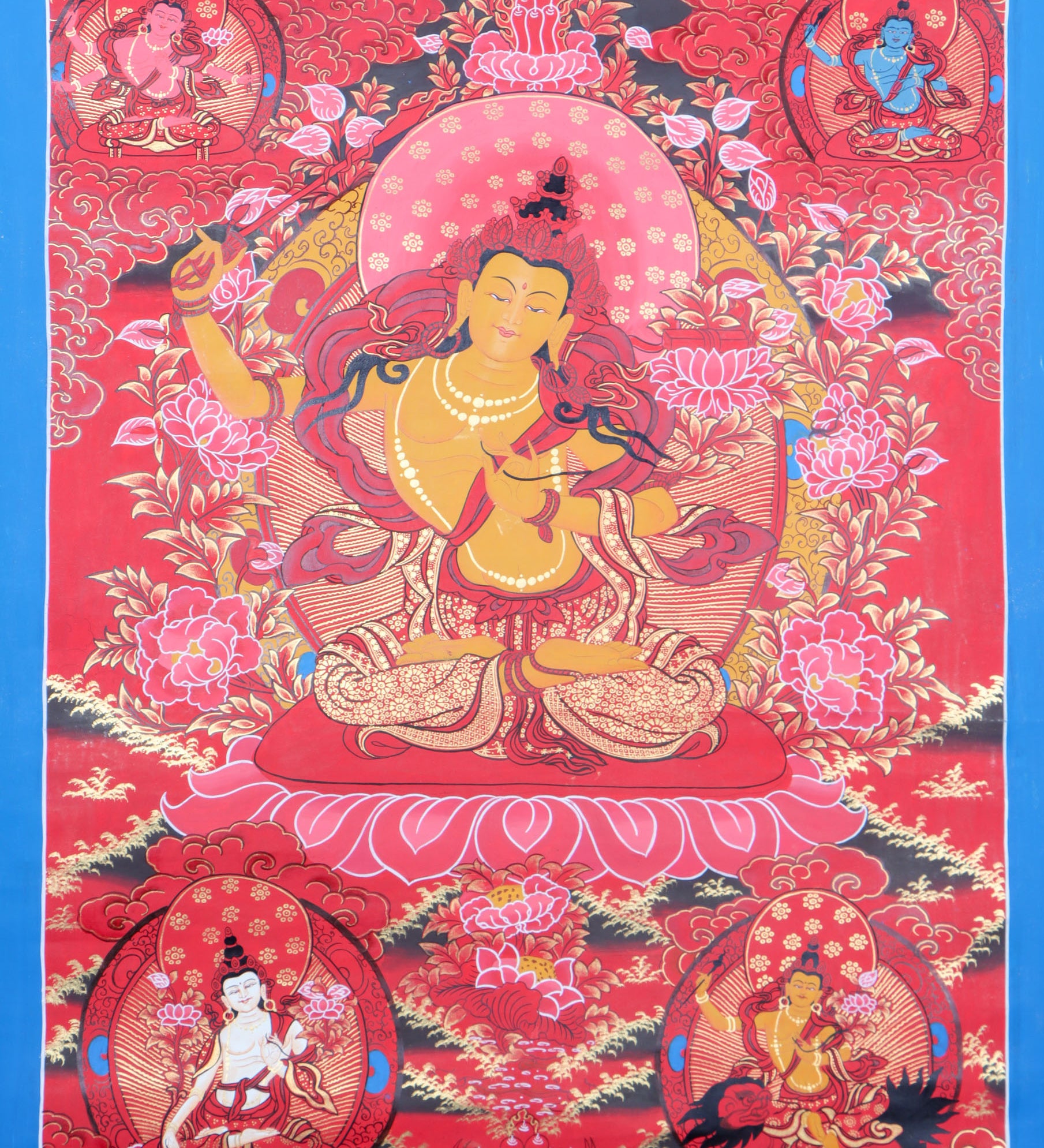 Manjushree Thangka  is a powerful and meaningful artwork for any spiritual practitioner.