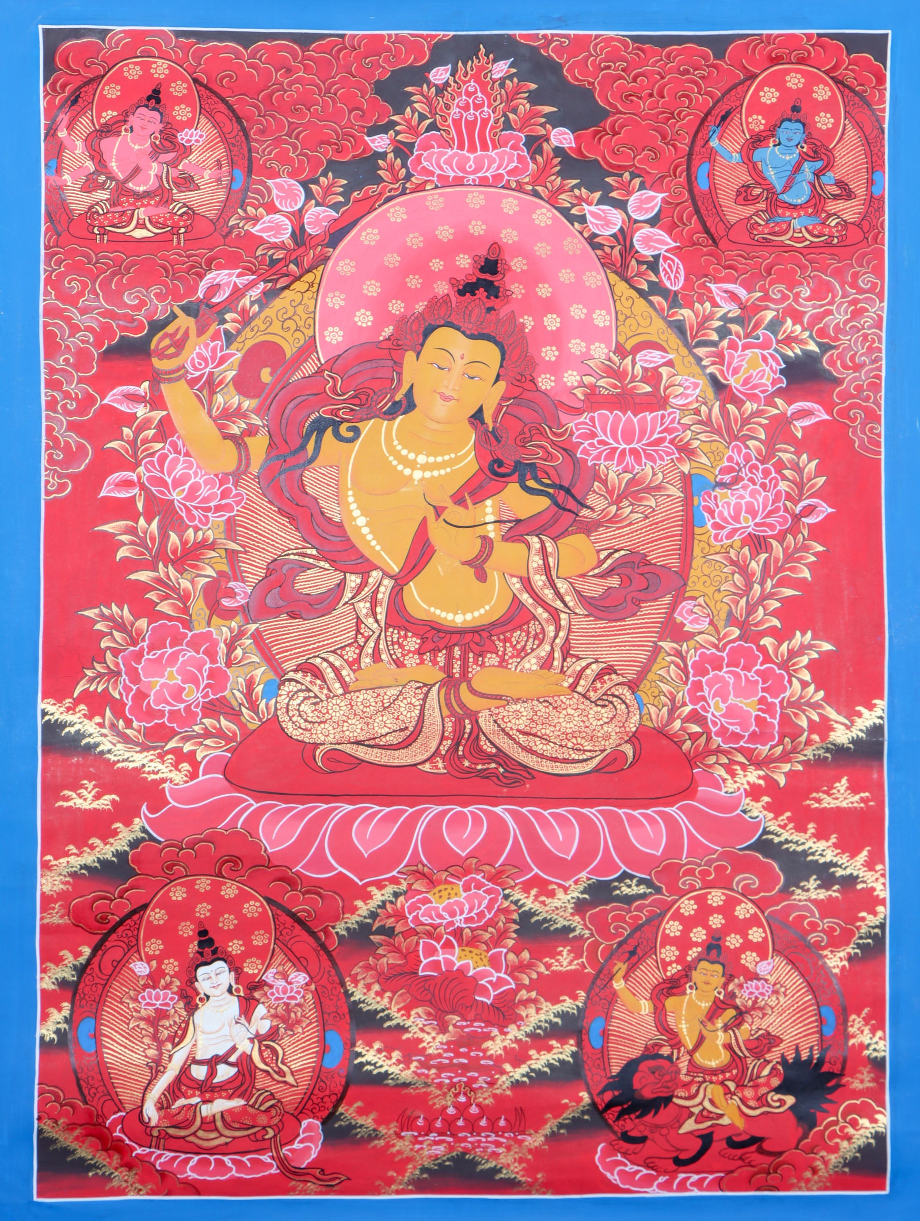 Manjushree Thangka  is a powerful and meaningful artwork for any spiritual practitioner.