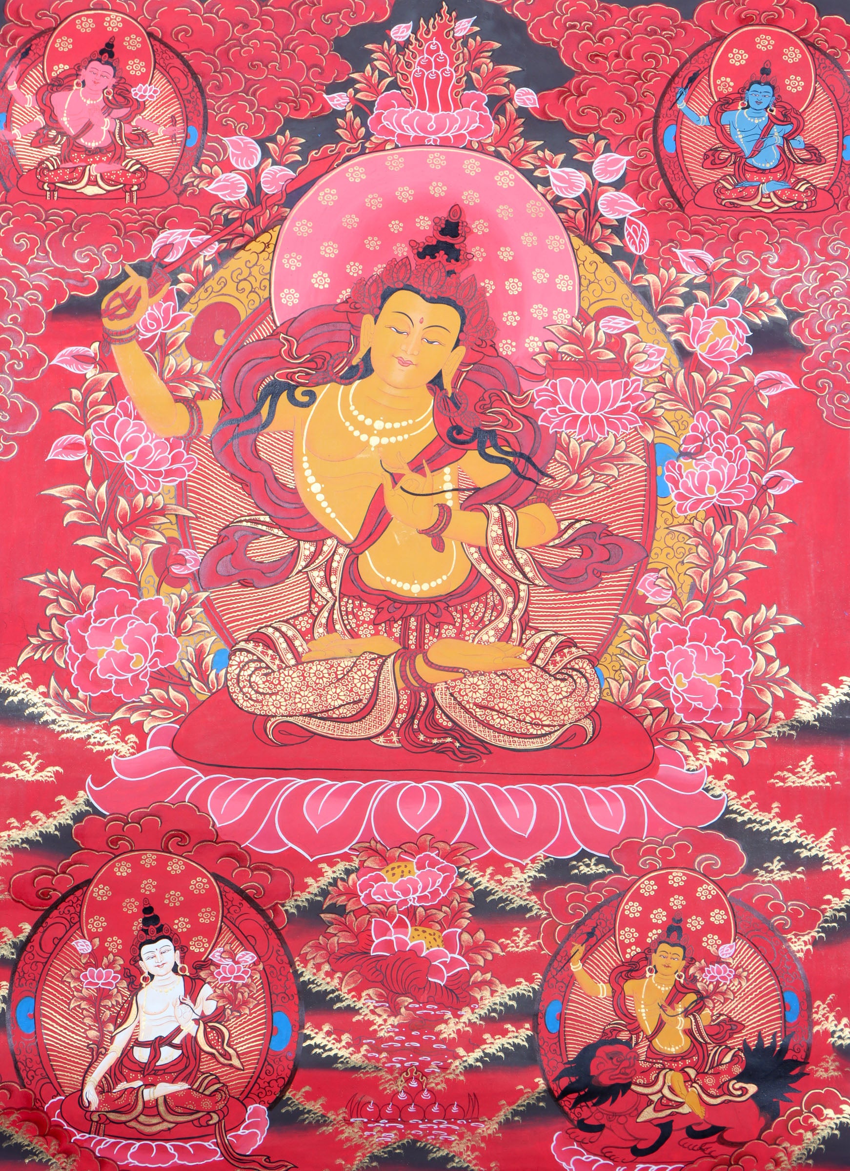 Manjushree Thangka is a powerful and meaningful artwork for any spiritual practitioner.