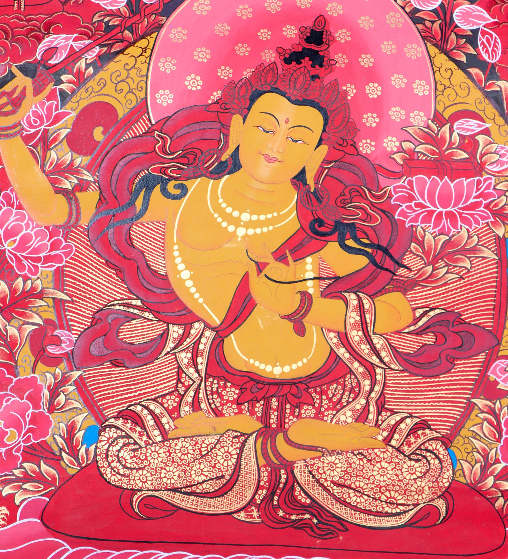 Manjushree Thangka is a powerful and meaningful artwork for any spiritual practitioner.