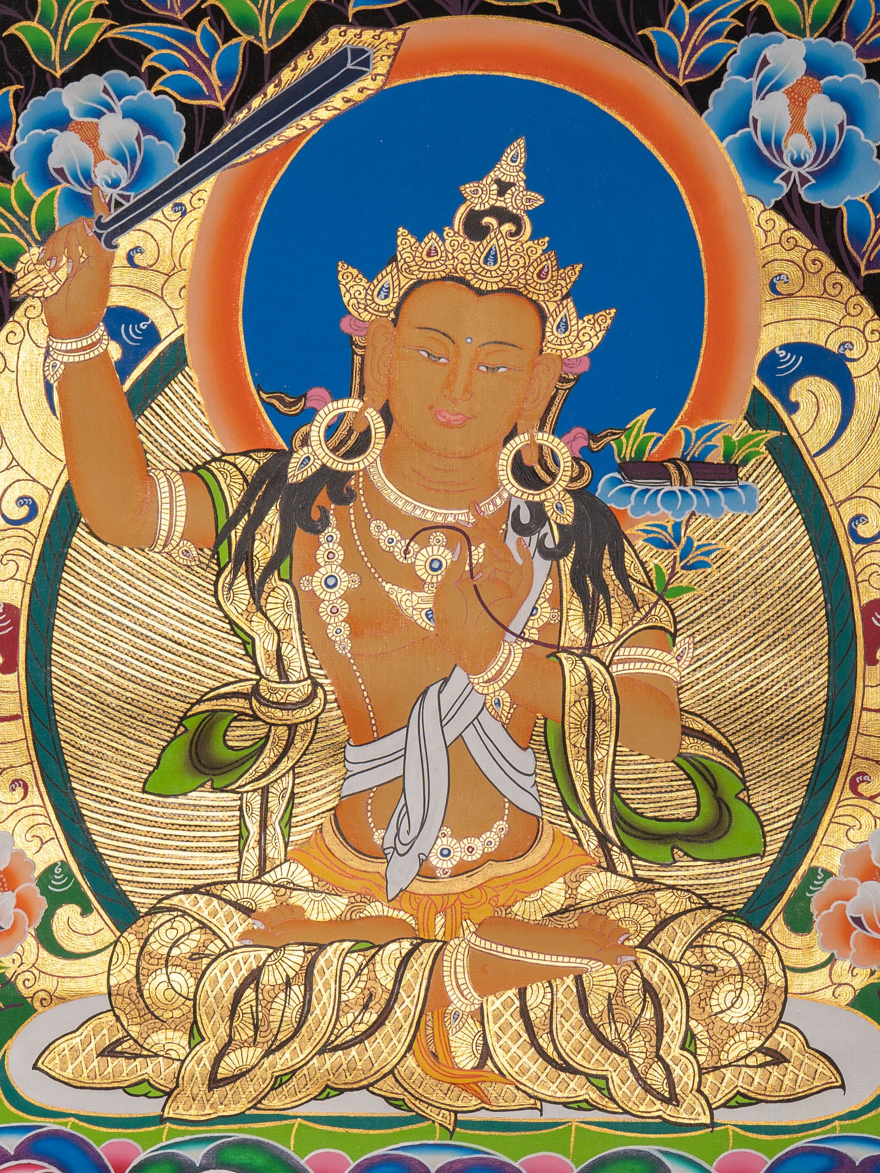 Manjushri Thangka - Sacred Painting