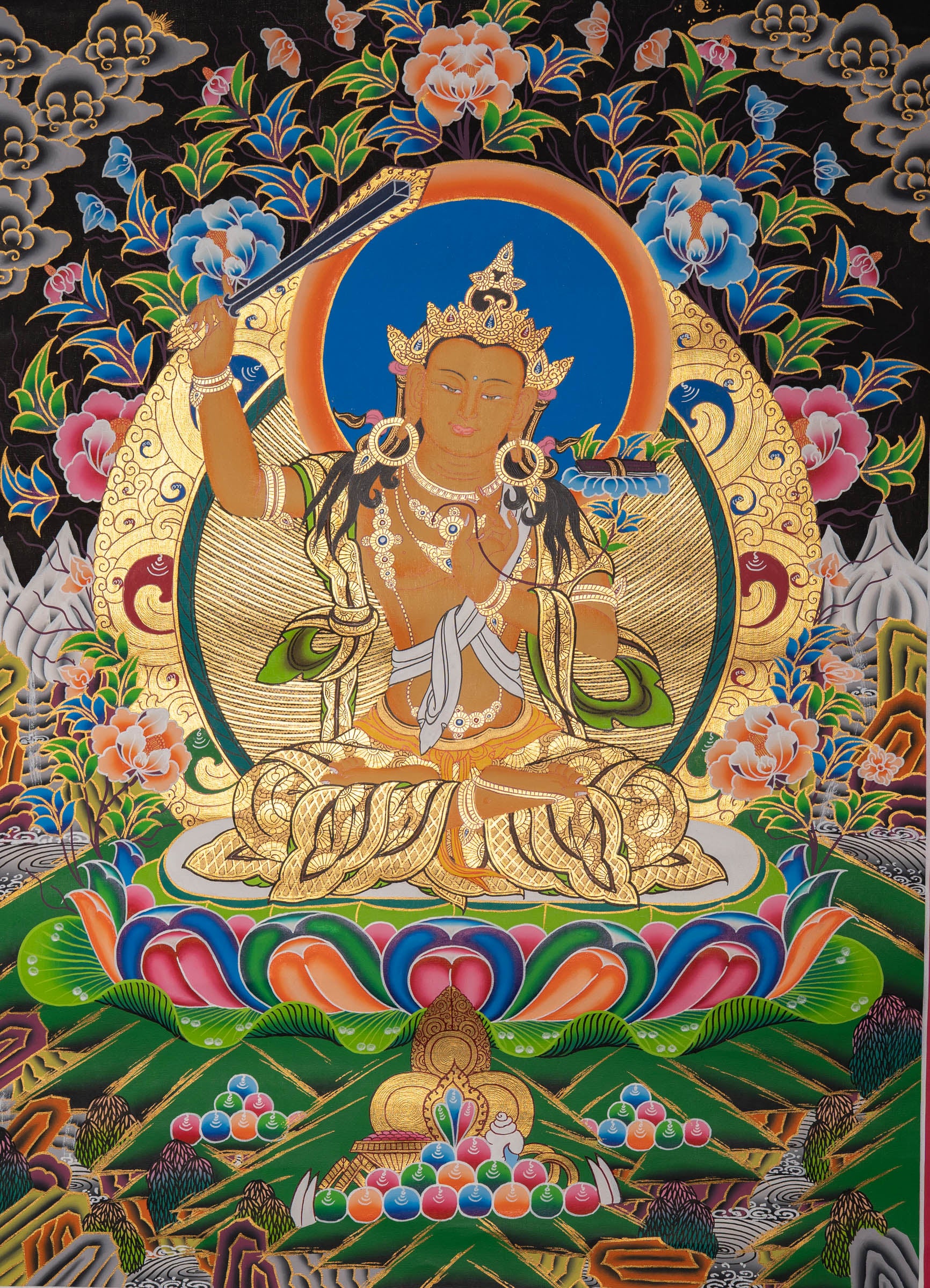 Manjushri Thangka - Sacred Painting