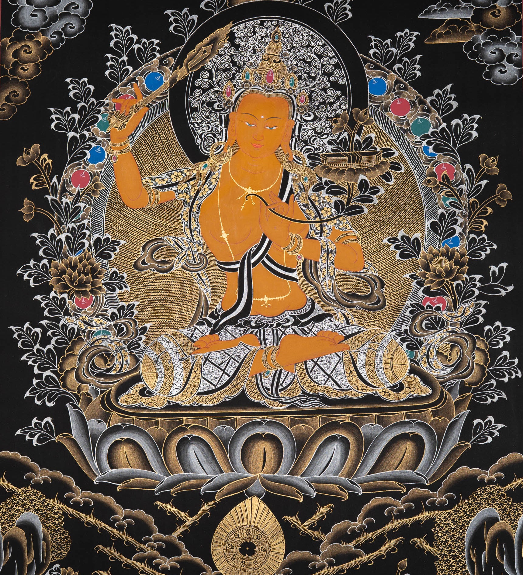 Manjushri Thangka – Sword of Insight