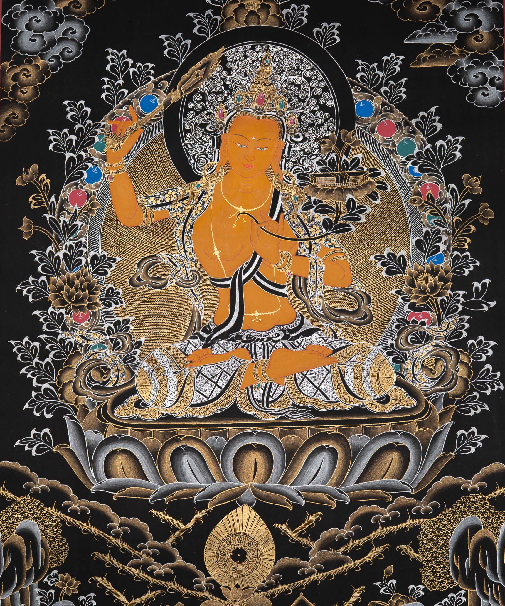Manjushri Thangka – Sword of Insight