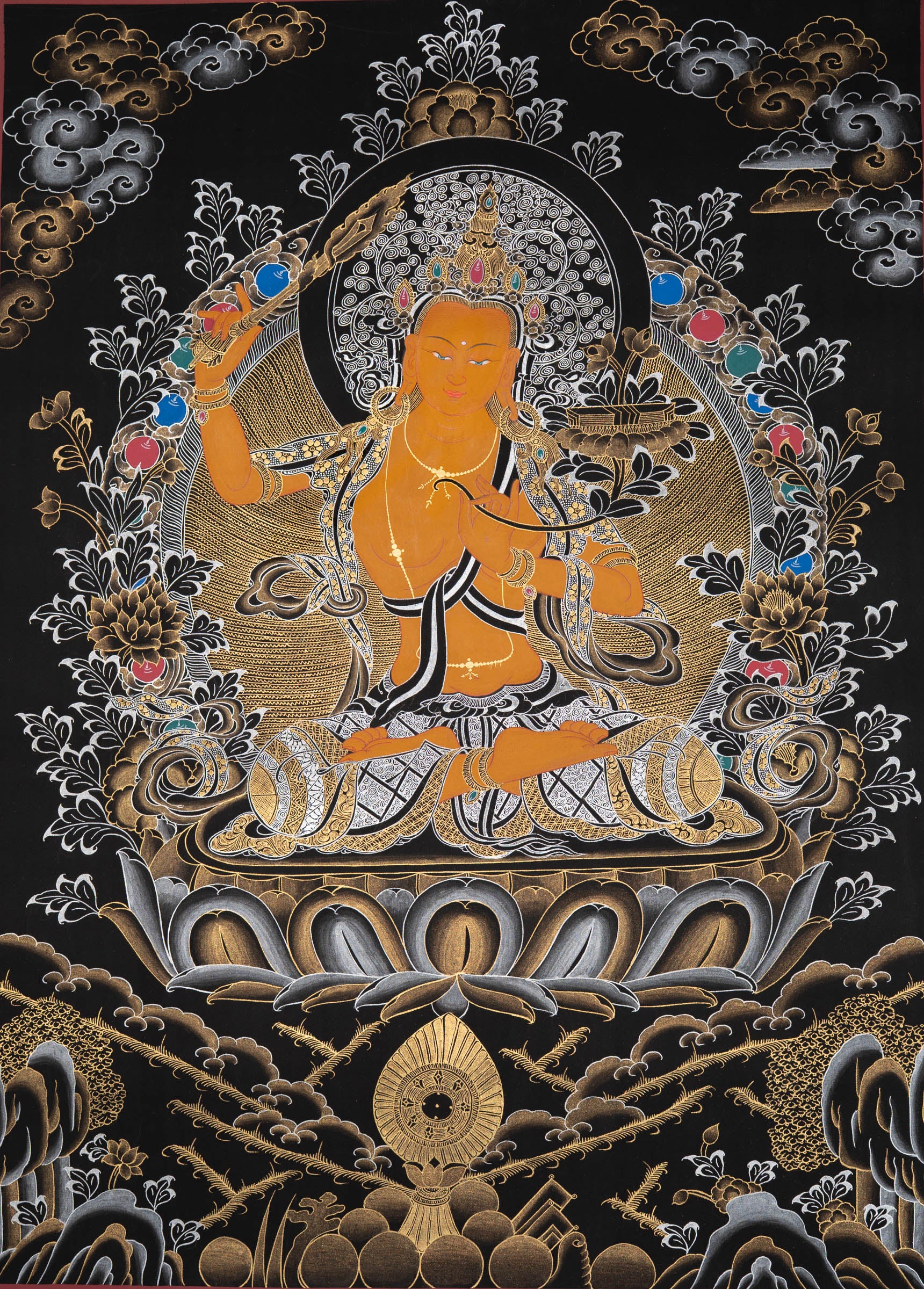 Manjushri Thangka – Sword of Insight