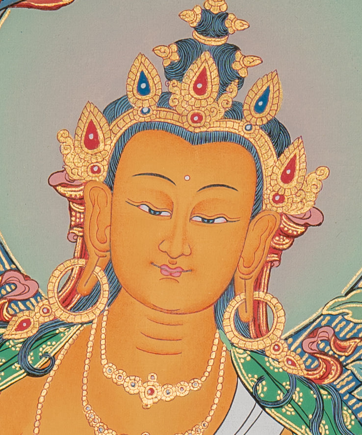 Manjushri Thangka - Tibetan Painting 