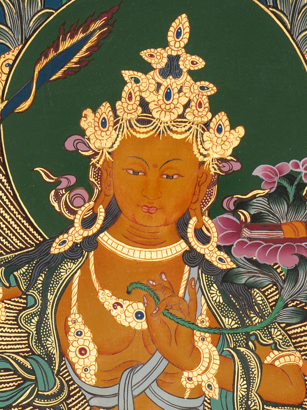Manjushri Tibetan Thangka Painting