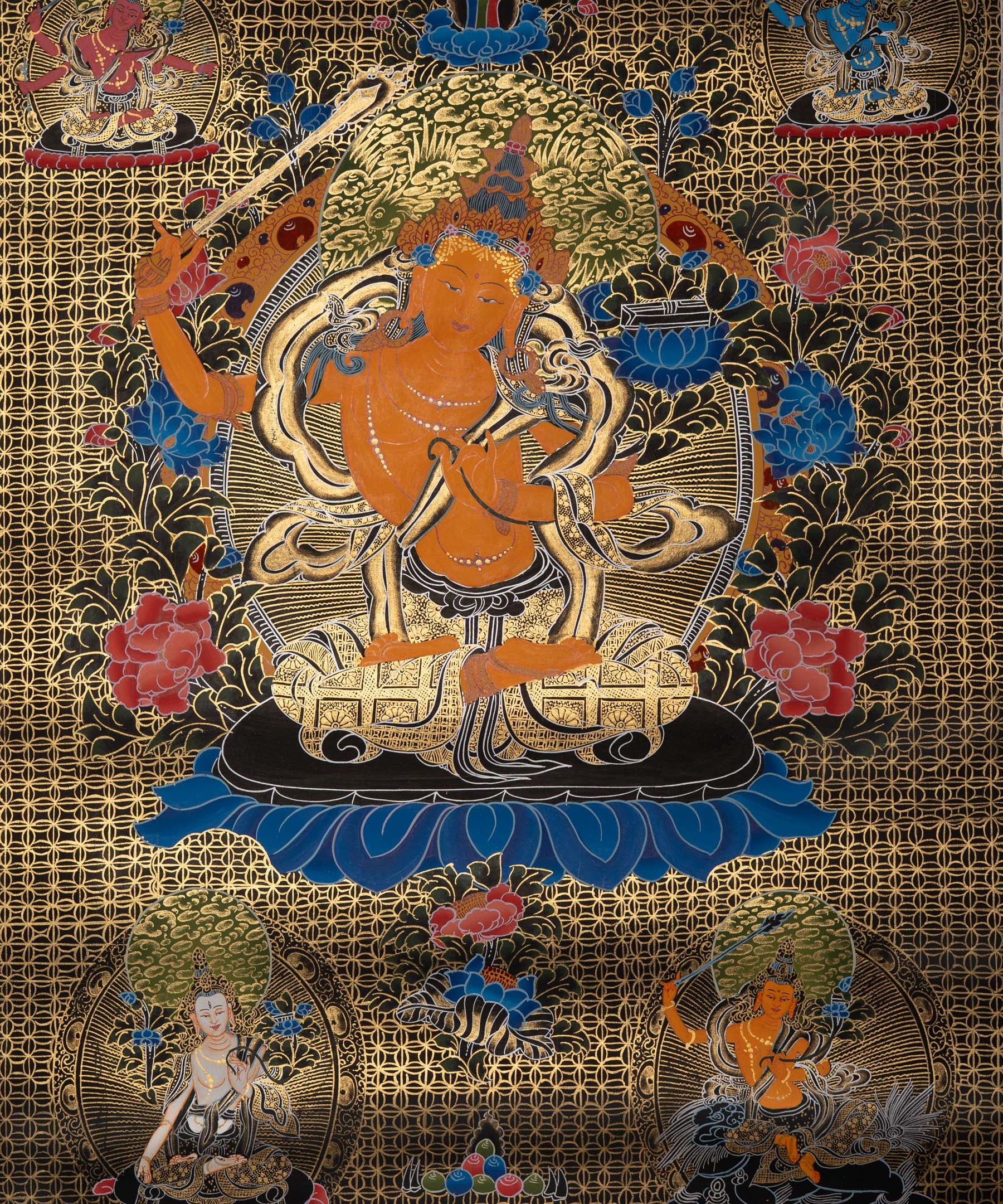 Manjushri Thangka – Handpainted Art