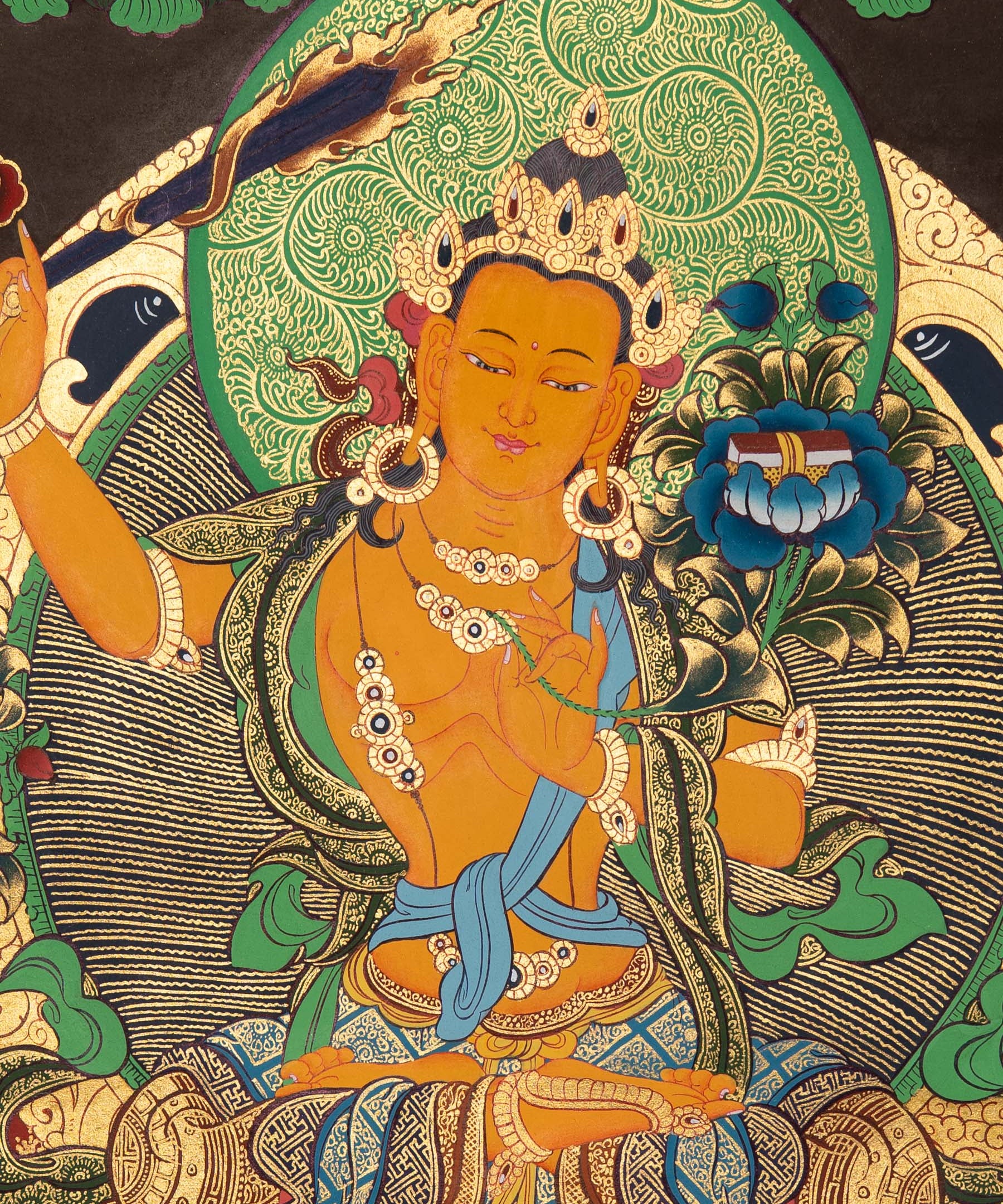 Manjushri Thangka Painting - Sacred Painting