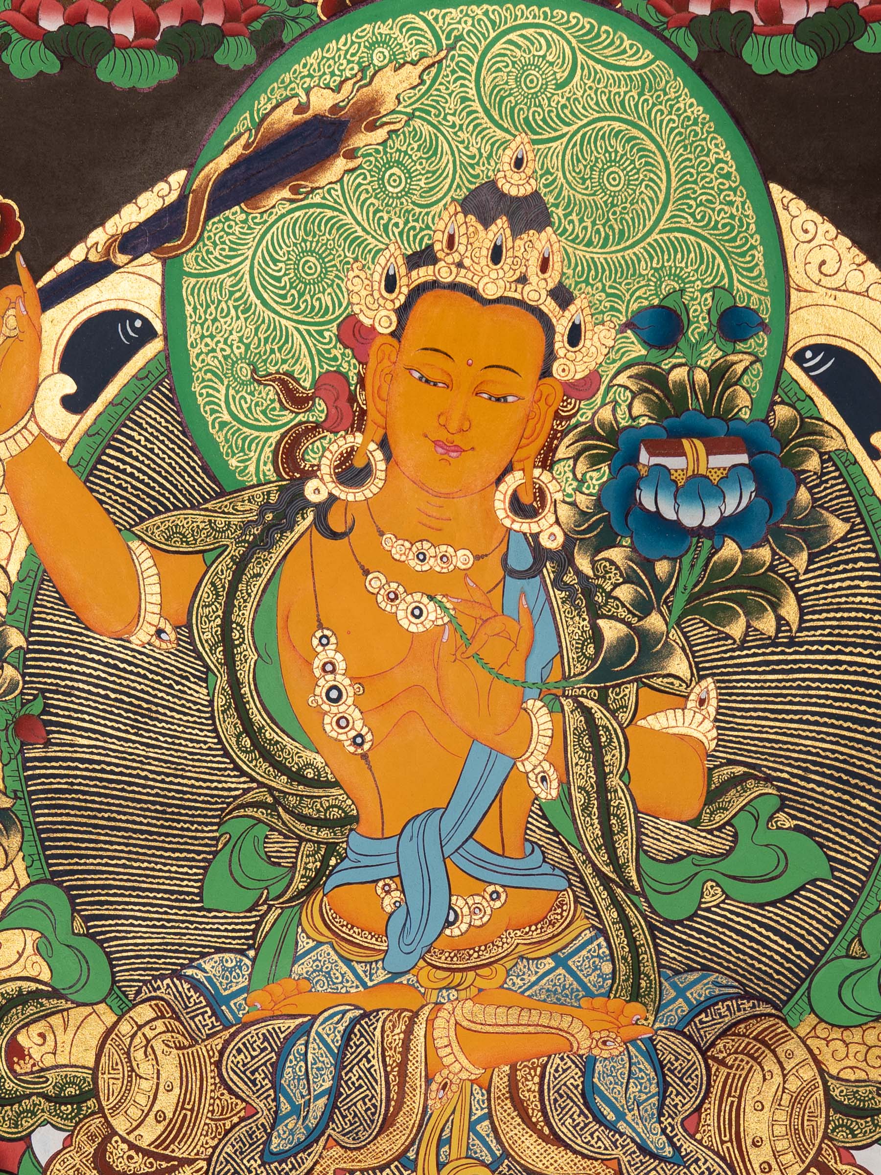 Manjushri Thangka Painting - Sacred Painting