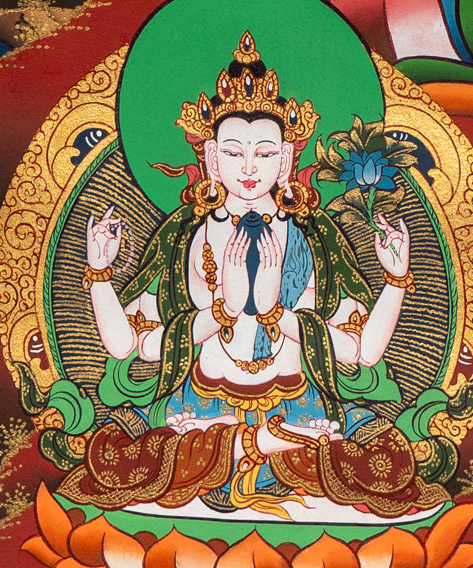 Manjushri Thangka Painting - Sacred Painting