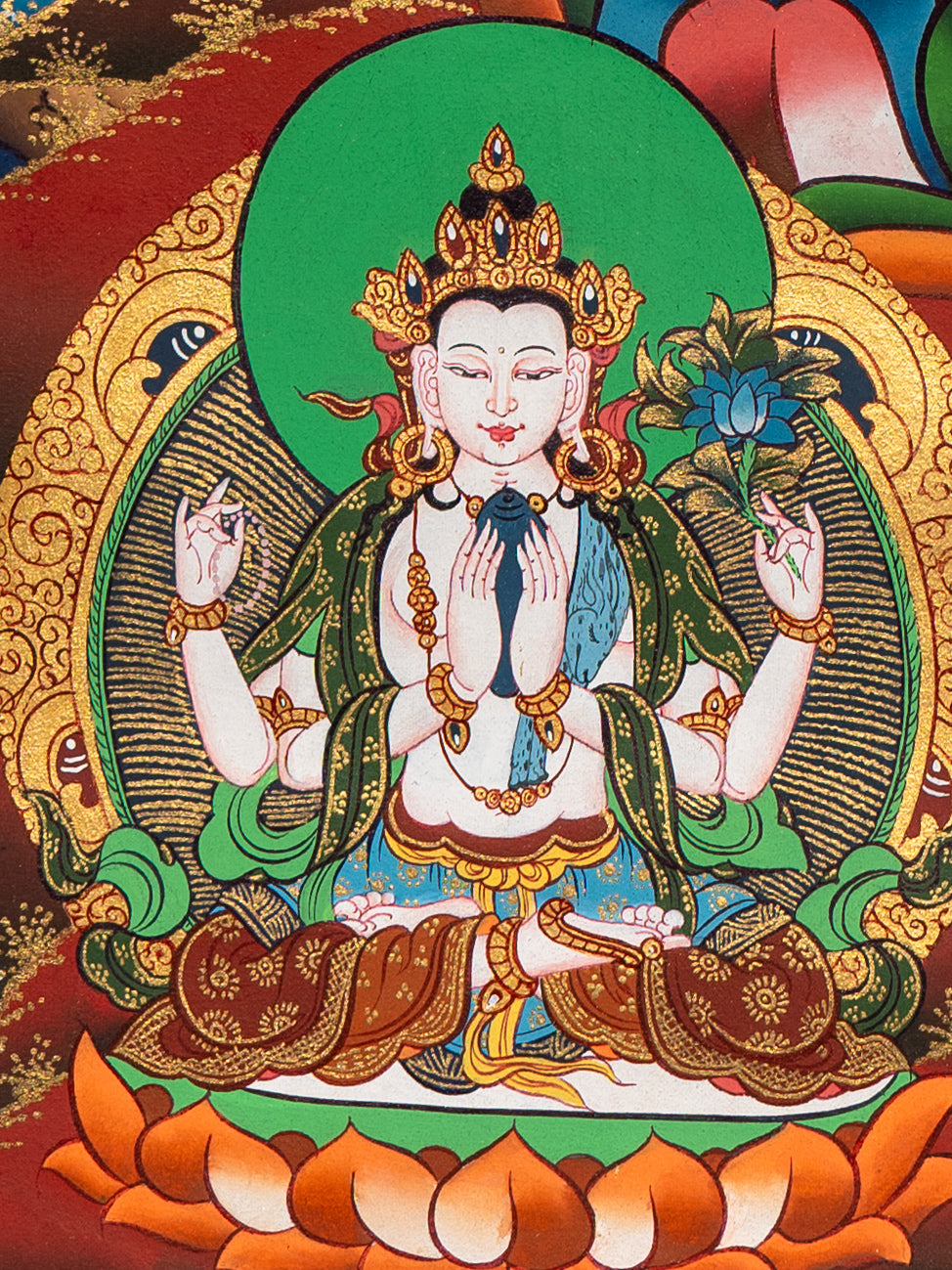 Manjushri Thangka Painting - Sacred Painting
