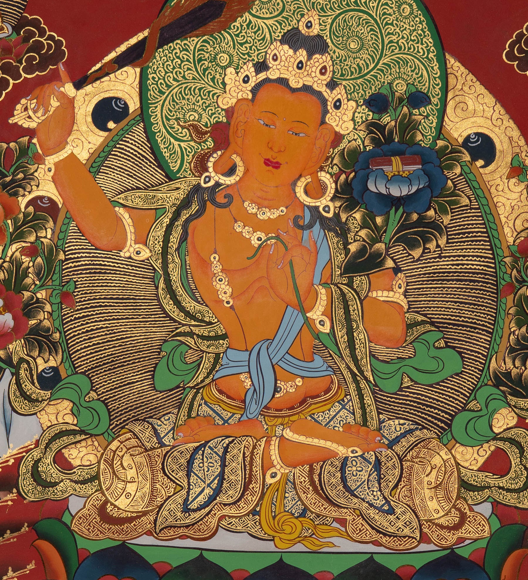 Manjushri Thangka - Sacred Painting