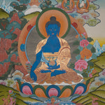 Medicine Buddha Thangka - Spiritual Art