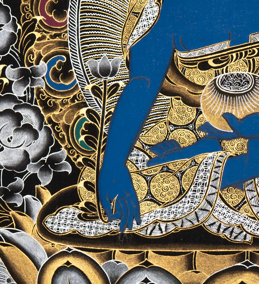 Healing Buddha Thangka Painting - Sacred Painting