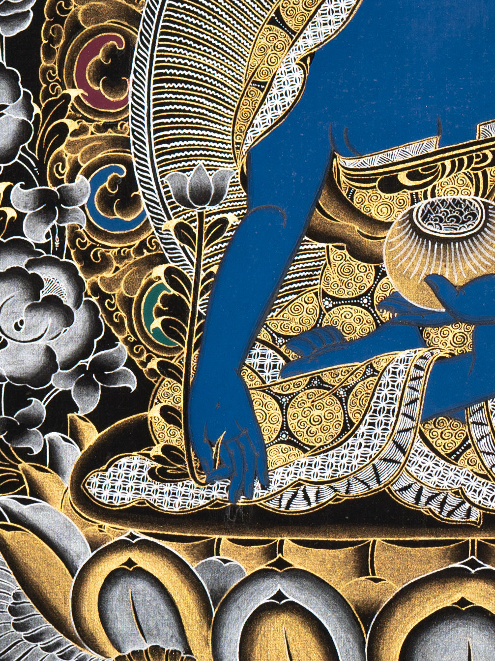 Healing Buddha Thangka Painting - Sacred Painting