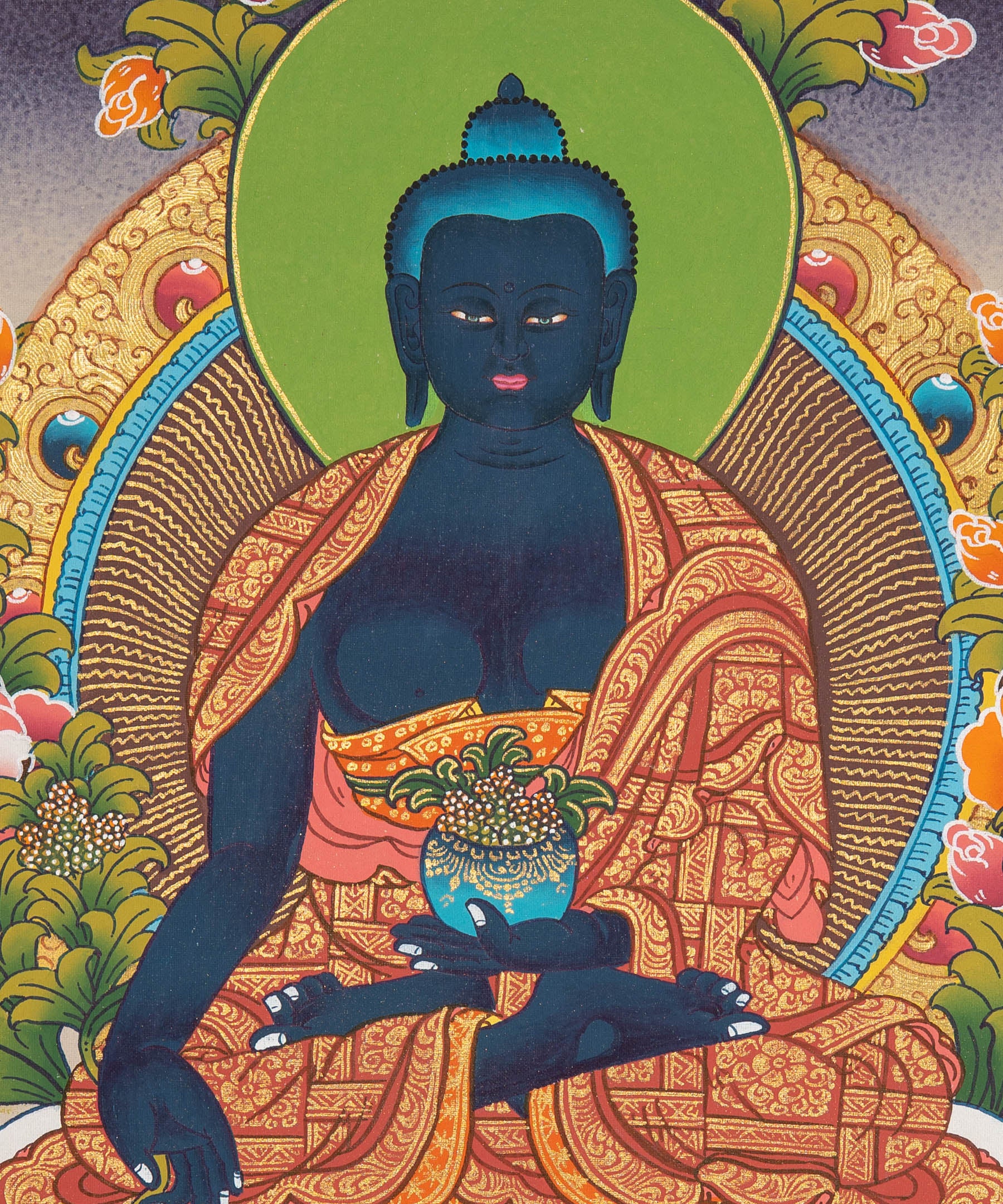 Medicine Buddha Thangka Painting - Sacred Painting