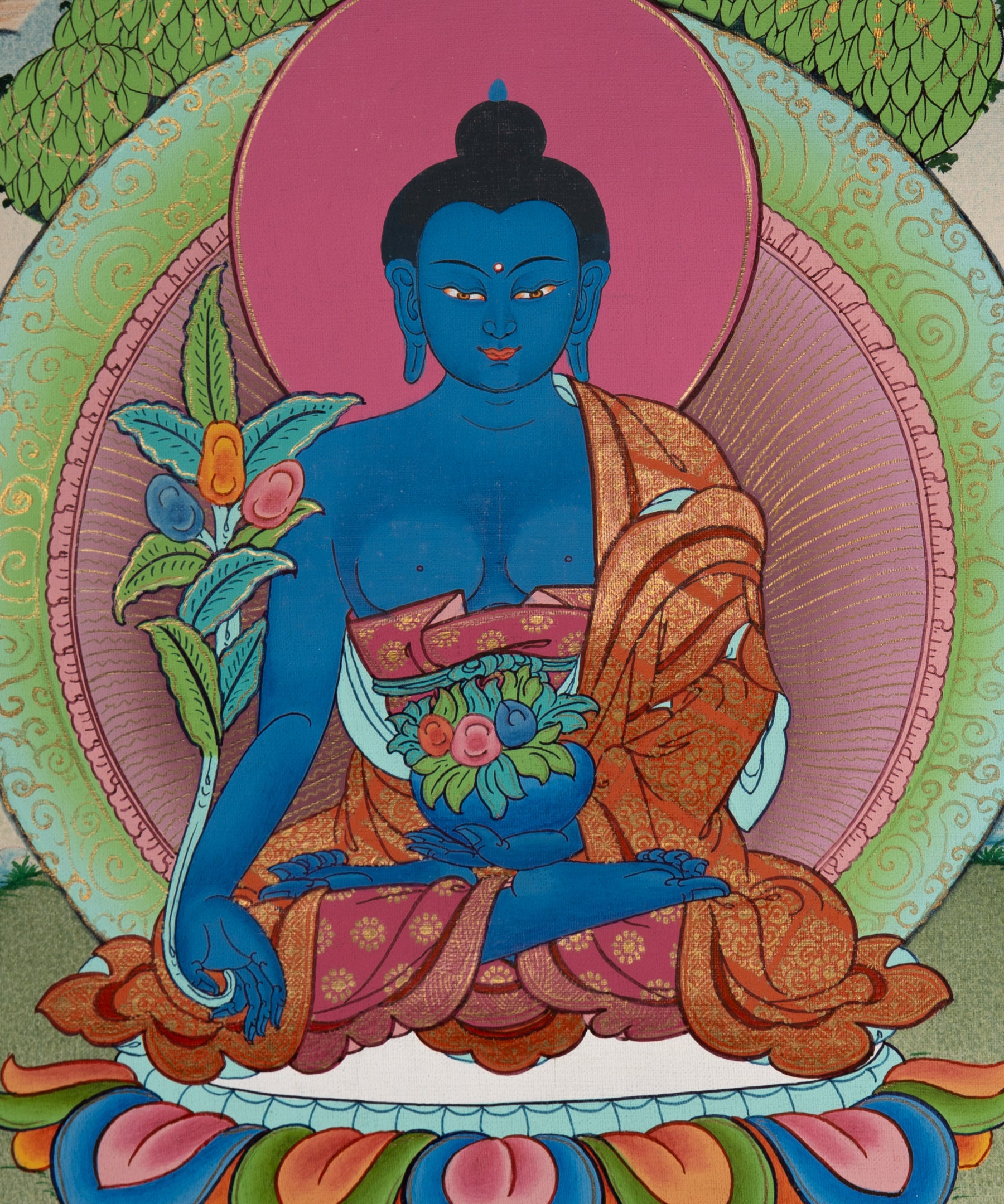 Medicine Buddha Thangka - Tibetan Art