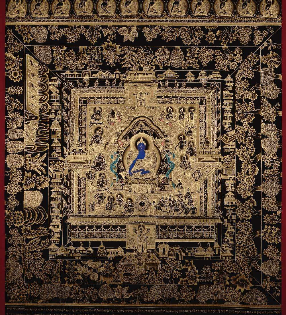 Medicine Buddha - Mandala Thangka