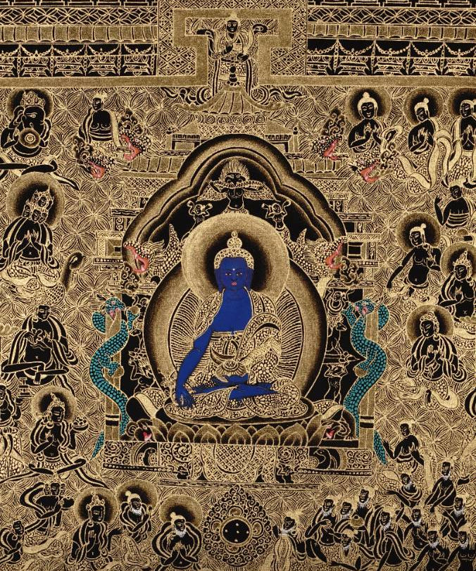Medicine Buddha - Mandala Thangka