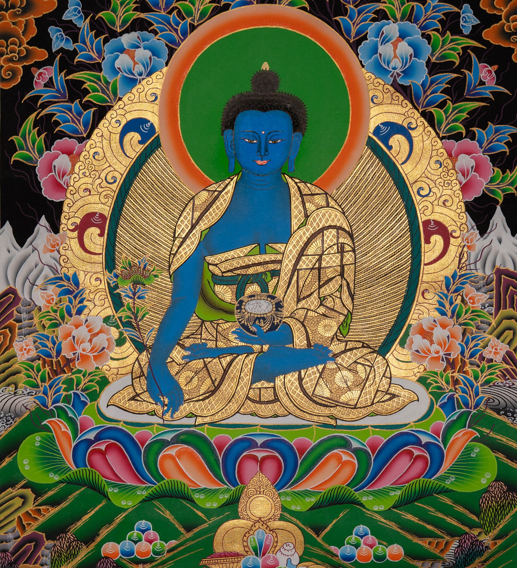 Medicine Buddha Thangka Art