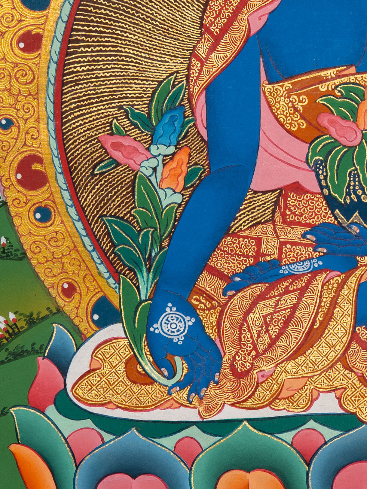 Medicine Buddha Thangka - Sacred Painting