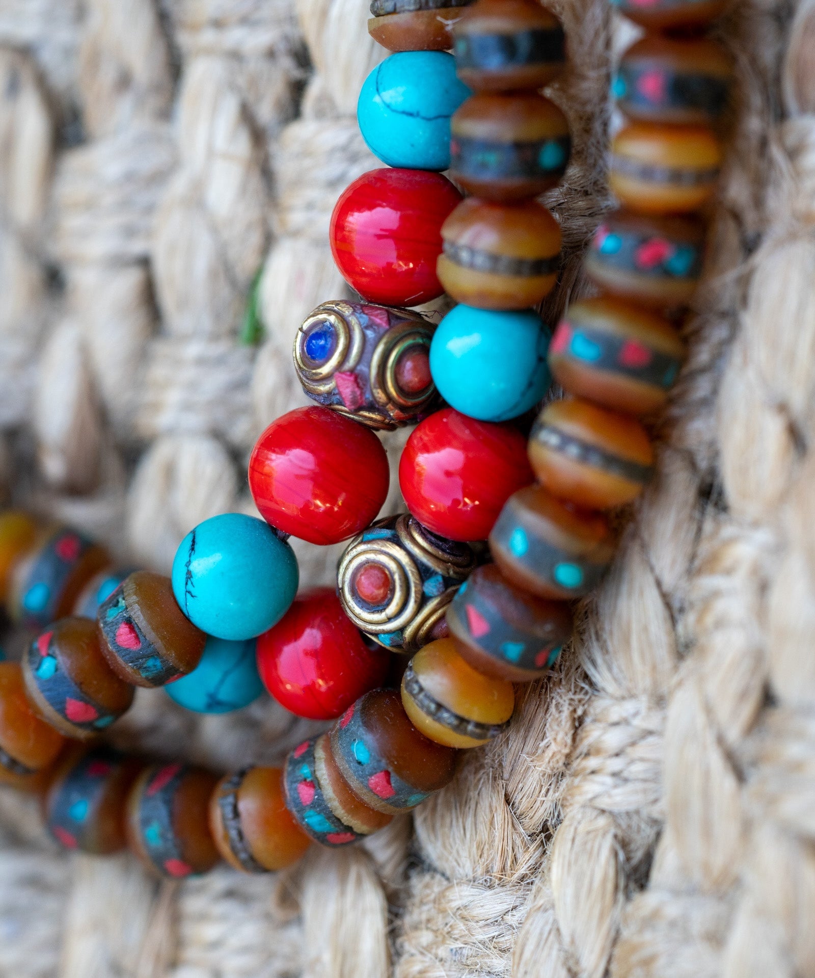 Mixed Bead Coral Mala