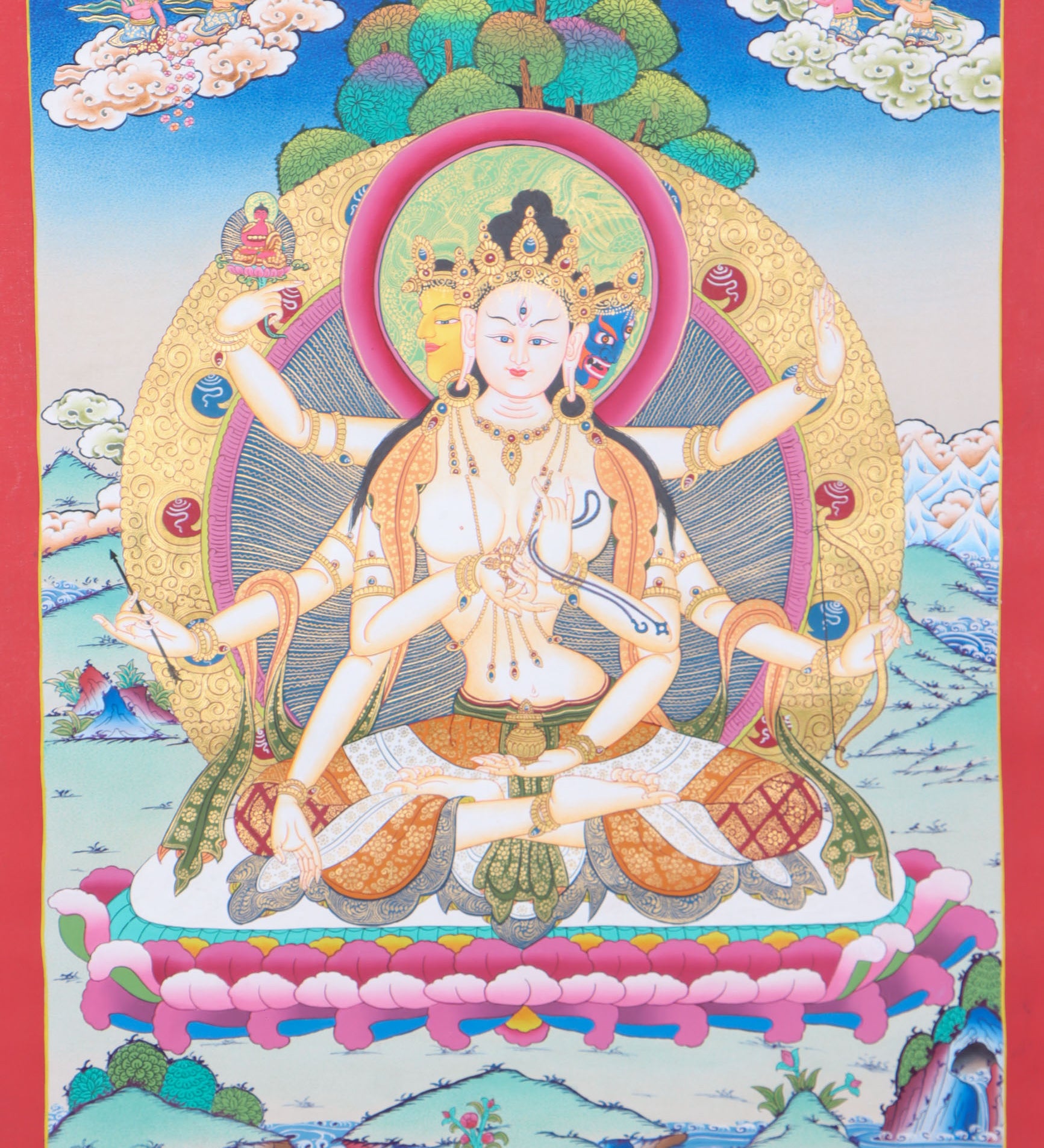 Namgyalma Thangka Painting for peace and enlightenment.