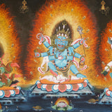 Three Mahakalas Thangka - Hand Painted Newari Art